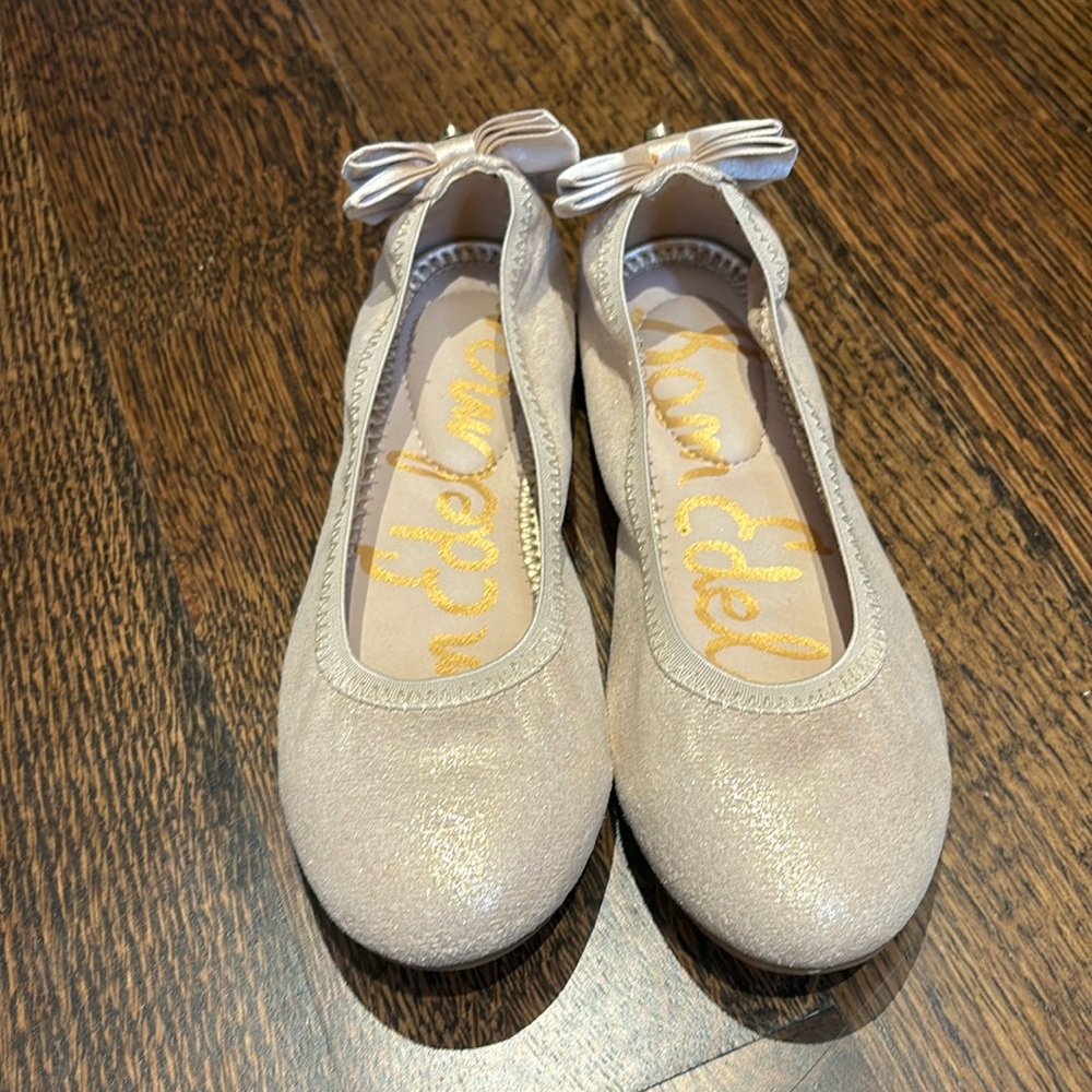 Sam Edelman Girls Felicia Esmeralda Ballet Bow Flats Size 1 Girls